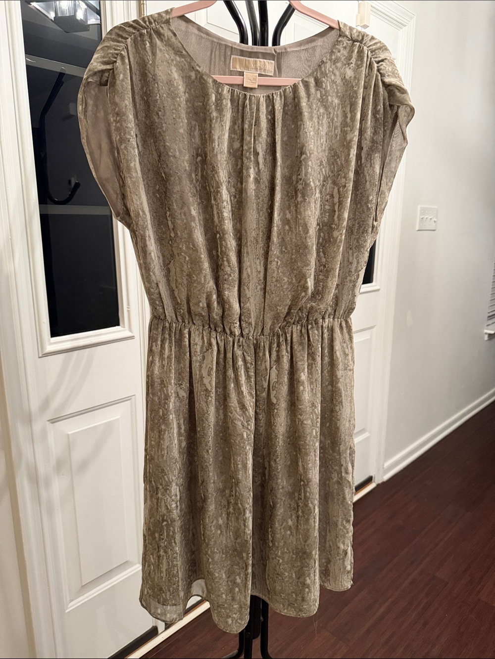 Michael Kors  Taupe Dress with Elastic Waist Size: 12